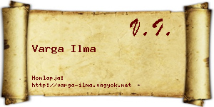 Varga Ilma névjegykártya